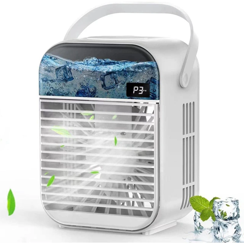 Portable Air Conditioner Fan, Personal Mini Evaporative Air Cooler, Small Air Conditioners Desktop Fan Misting Fan