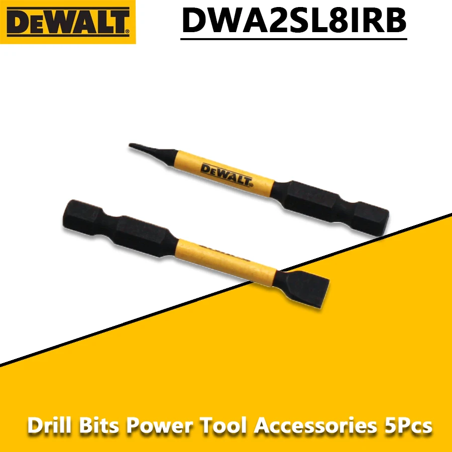 

Набор бит DEWALT DWA2SL8IRB, 5 шт., 57 мм, SL8, для ударной отвертки, шлицевые, для электродрели, аксессуары для электроинструментов