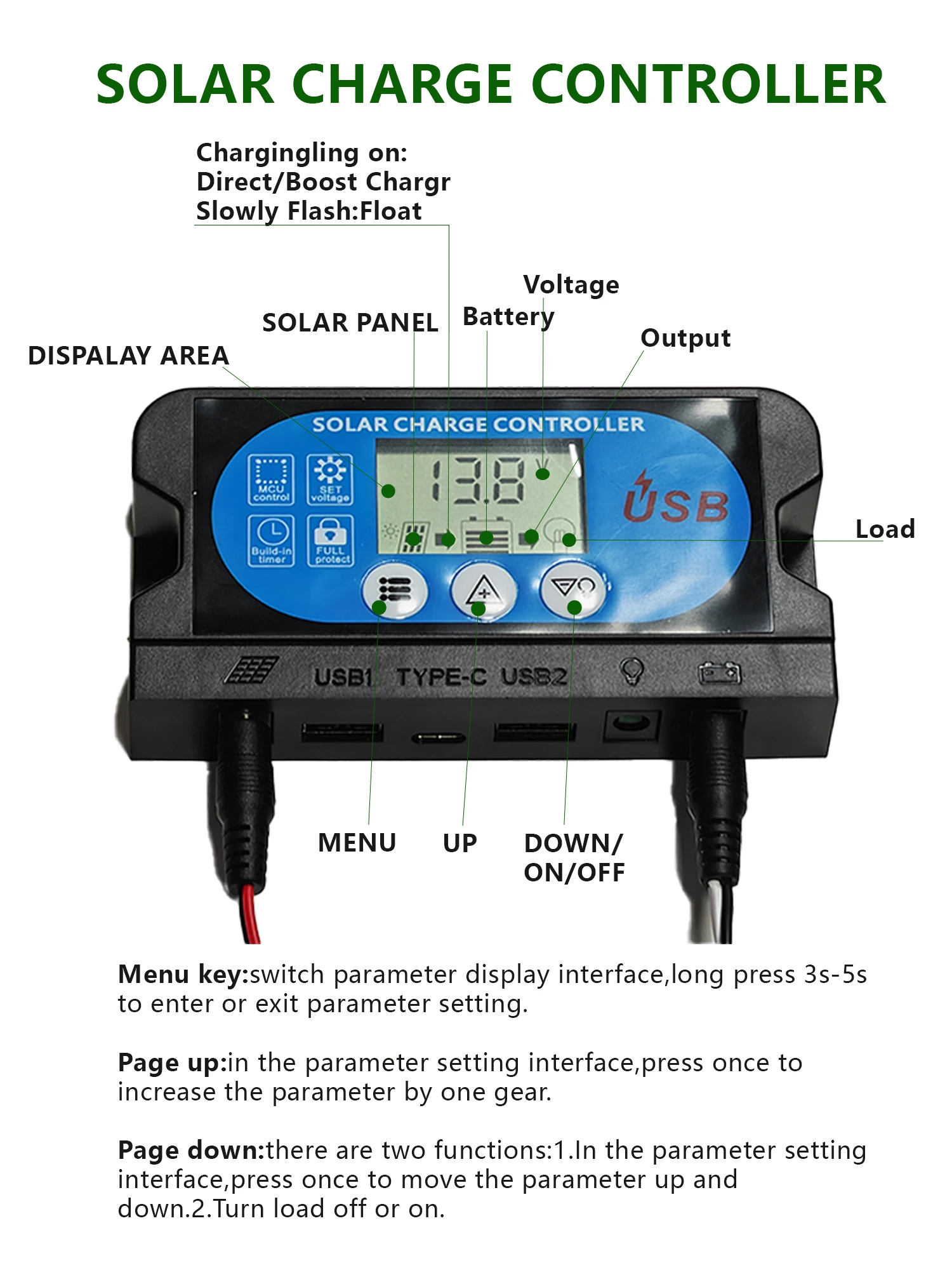 ELEGEEK 16W-160W Mono Flexible Solar Panel USB 5V DC 12V W/ 60A Controller Type-C for Phone 12V Battery Camping