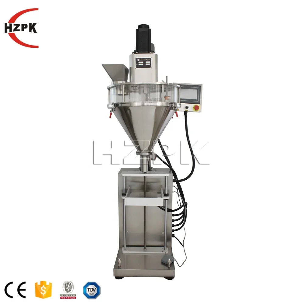 HZPK HZF-B 3000g Sensoning Auger Vertical Semi Auto Coffee Spices Powder Weighing And Filling Bottle Machine