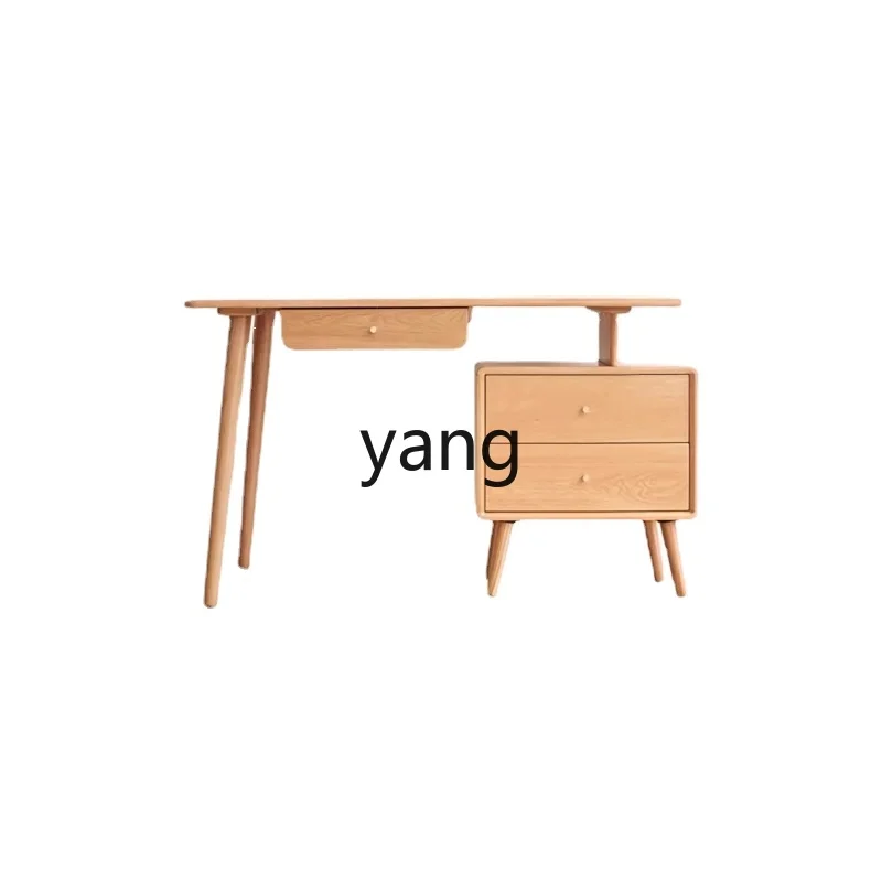 

Yhl Table Bookshelf Combination Simple Modern Oak Computer Desktop Table