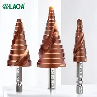 LAOA Pagoda Drill Bit 3-13mm 4-22mm 4-32mm Hole Opener HSS-CO M35 Hex Triangle Spiral Grooved Metal Stainless Steel Step Drill