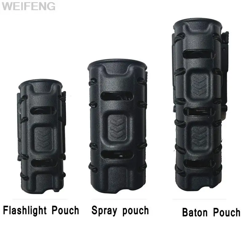 Spray Pouch Flashlight Pouch Holder Baton Holster 360 Degree Rotation Belt Clip Tactical Self Defense Tool Case