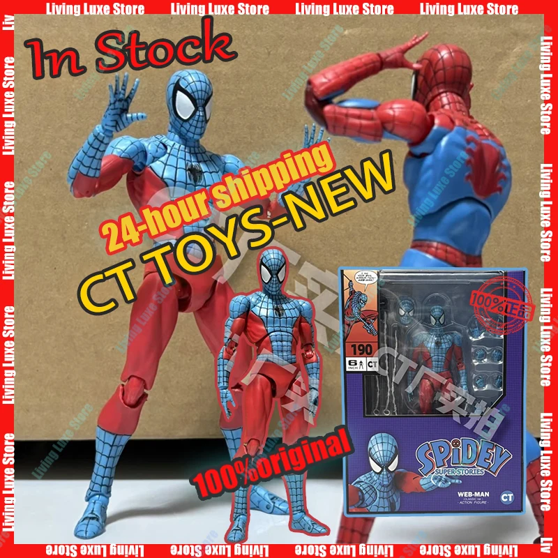 

Spider Man Figure New Ct Toys Mafex 190 Web Man Spider-Man Miles Morales Anime Action Figure Model Collection Toys for Children