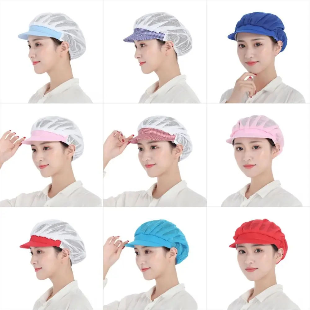Hygienic Design Chef Hat Smoke-Proof Dustproof Feature Kitchen Work Hat Oil-Resistant Hairfall Prevention Dust-Proof Net Cap