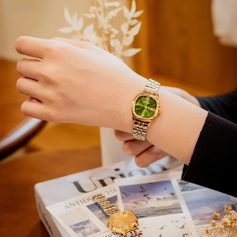 New Square Steel Band Calendar Vintage Watch, Antique Watch, Women'S Trendy Watch, Women'S Wristwatch, Unique Watch.