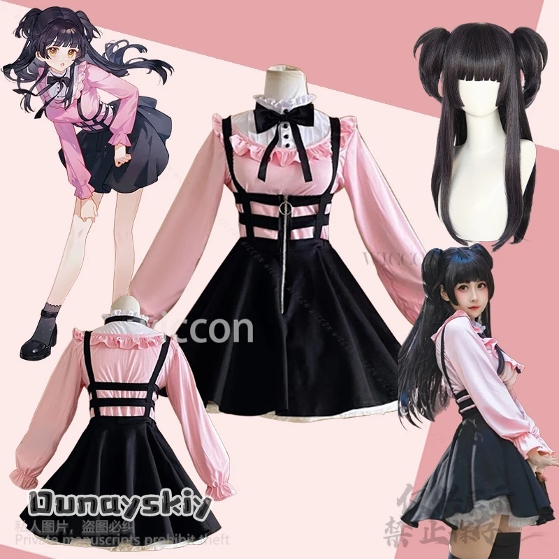 

Mayuzumi Fuyuko Cosplay THE IDOLM@STER SHINY COLORS Anime Costume Japanese Sweet Jirai Kei Girls Gothic Lolita JK Shirt платье