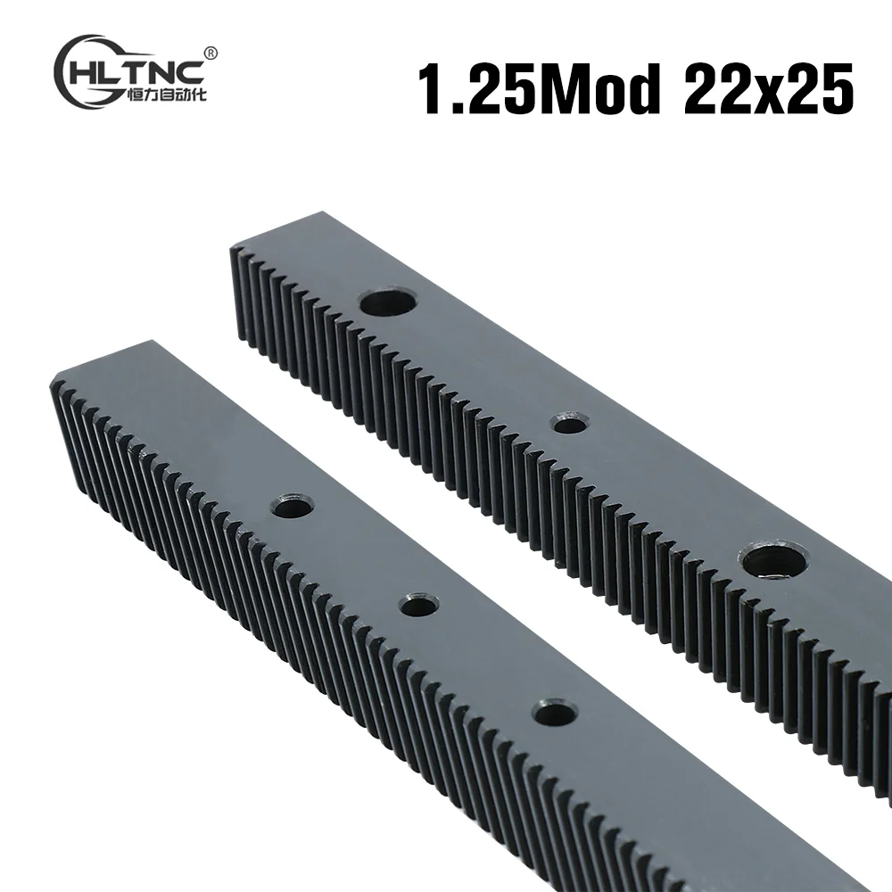 

HLTNC 1.25 Mod helical straight teeth rack 1400mm 670mm 22x25mm Gear Rack Fit 1.25M Metal Steel Pinion Gear Set For CNC Machine