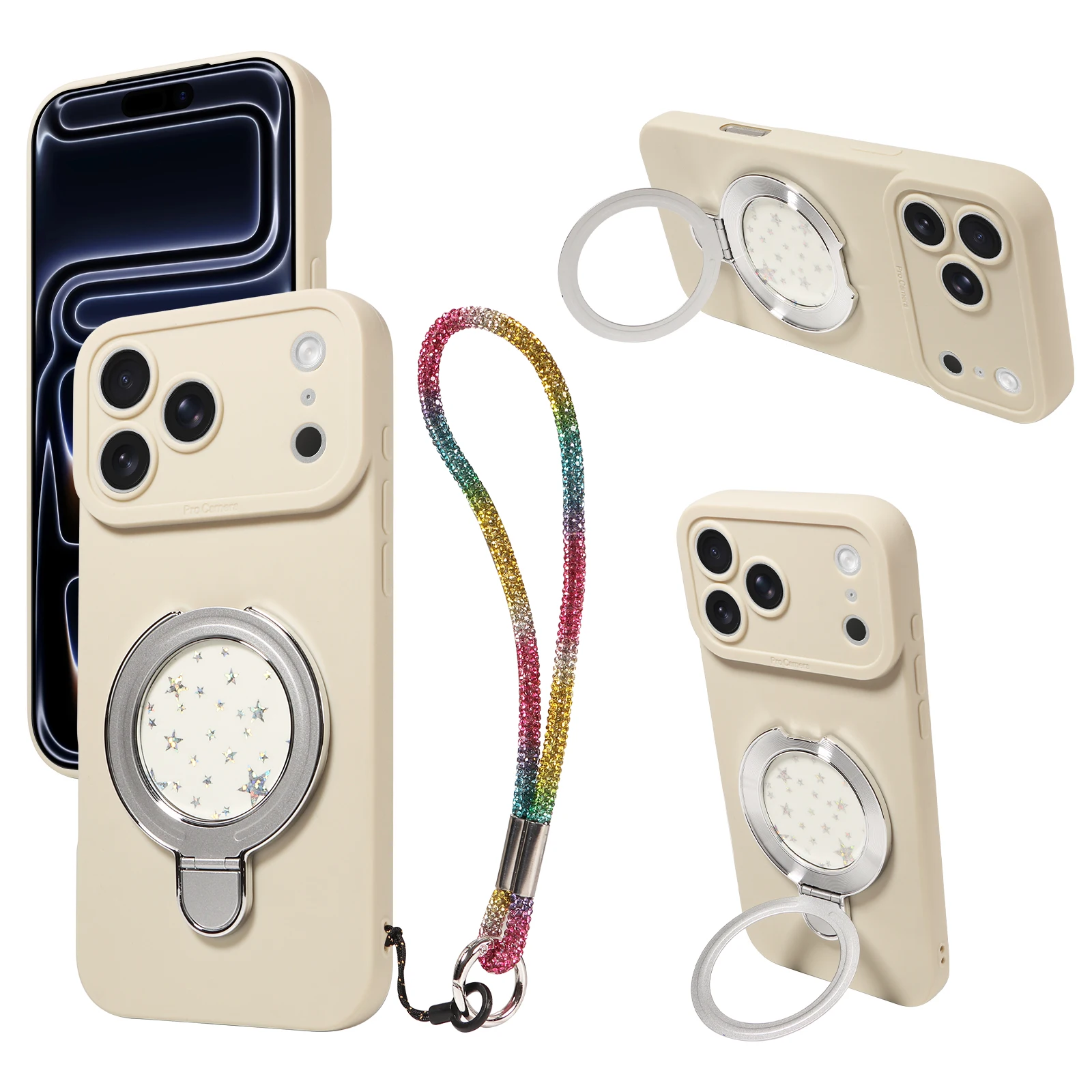 Leder-Handyhülle für Samsung Galaxy S26 S25 S24 S23 S22 S21 S20 FE Plus Ultra Edge Leuchtend mit Ringständer & Lanyard Sturzsicher