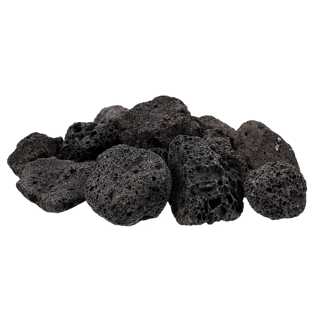 Roche de lave volcanique noire naturelle pour aquariums, terrariums, bols de feu, aménagement paysager extérieur, jardinières, décoration de bassin