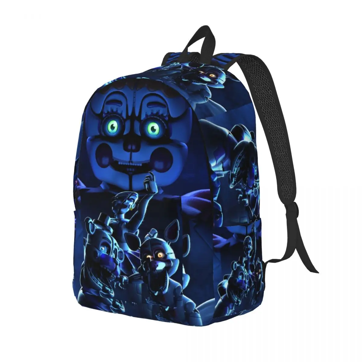 FNAFS Horror Survival Video Game Teenage Backpack with Pocket High School Daypack for Men Women Laptop Computer Canvas Bags