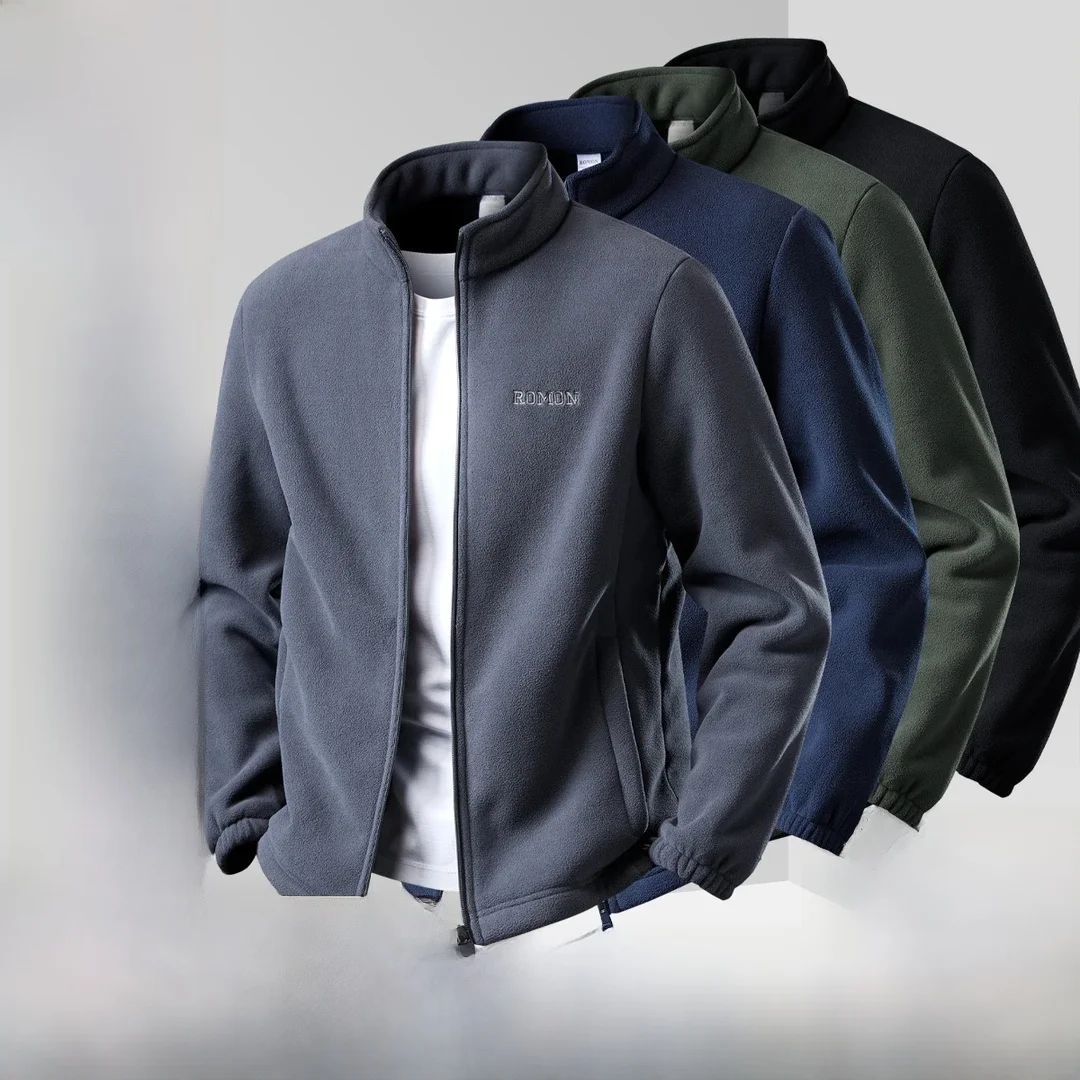 

Rn мужское пальто Fce Jaet Thiened, теплое уличное повседневное универсальное пальто на молнии с застежкой-молнией, длинное пальто-стойка, осень-зима