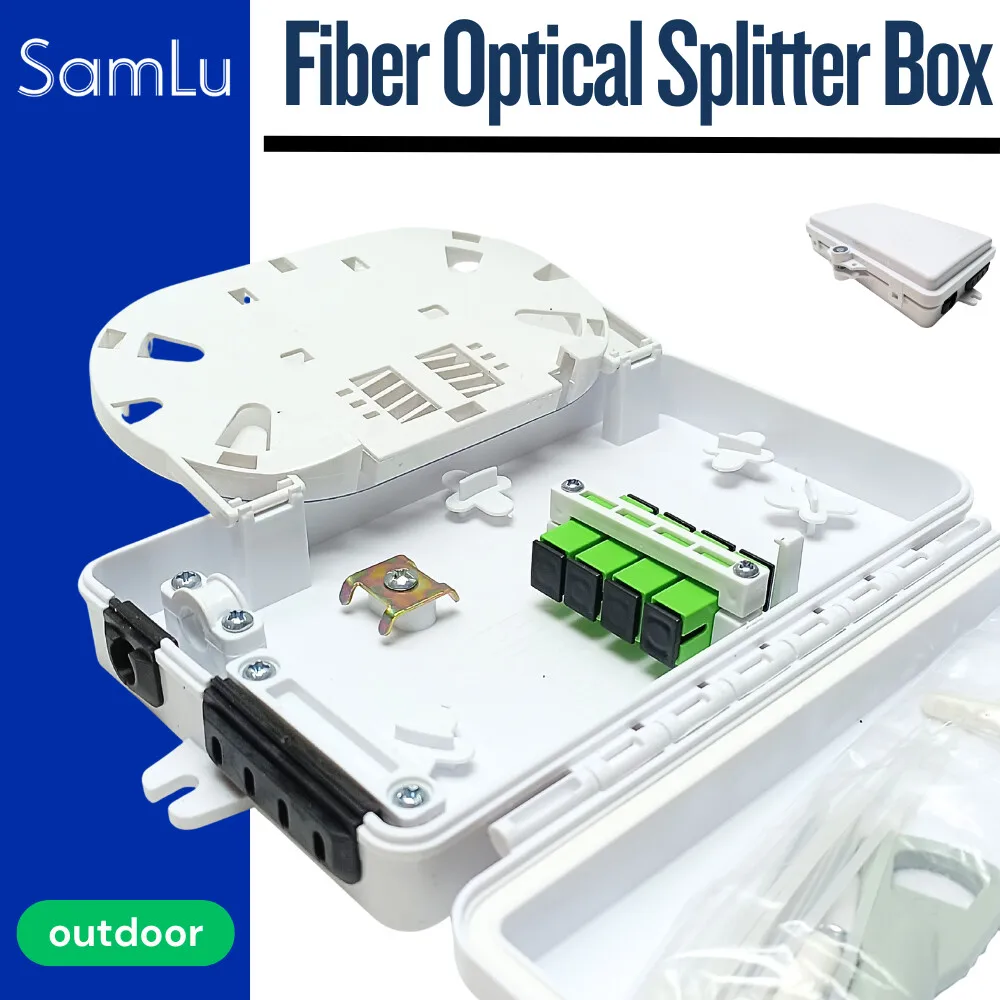 

4Port Core Box Case FTTH Termination Optical Distribution Place SC APC UPC Adapters FTTX Fiber Optic Splitter BOX outdoor