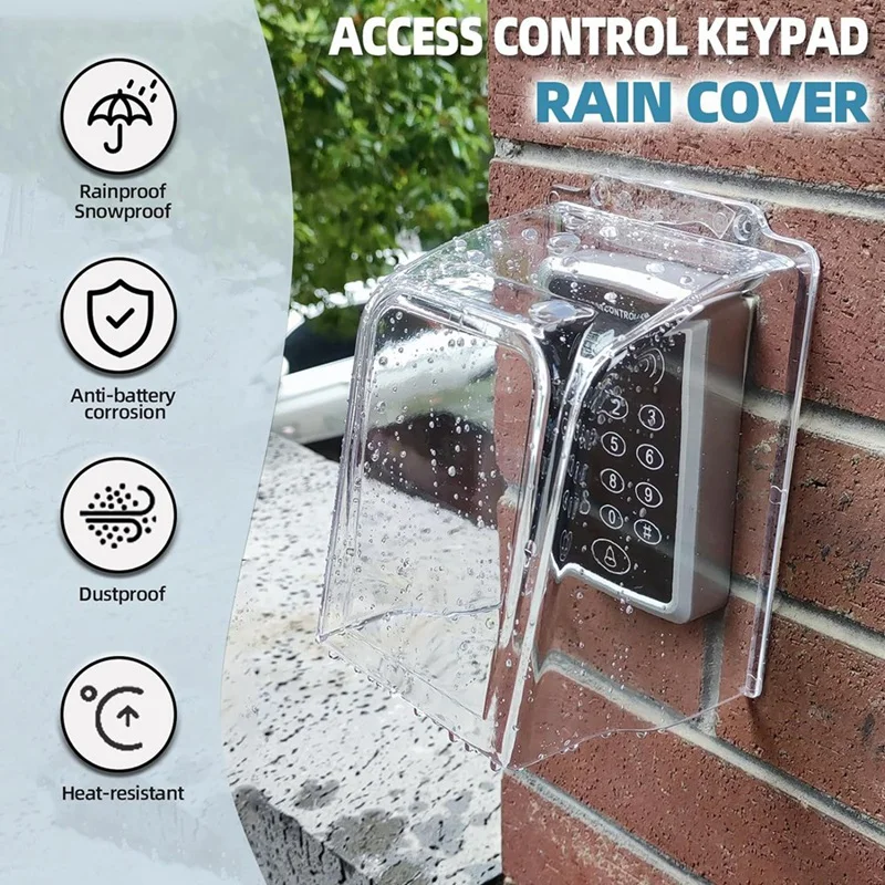 Doorbell Rain Cover Waterproof Protector Doorbell Transparent Plastic Access Control Attachment