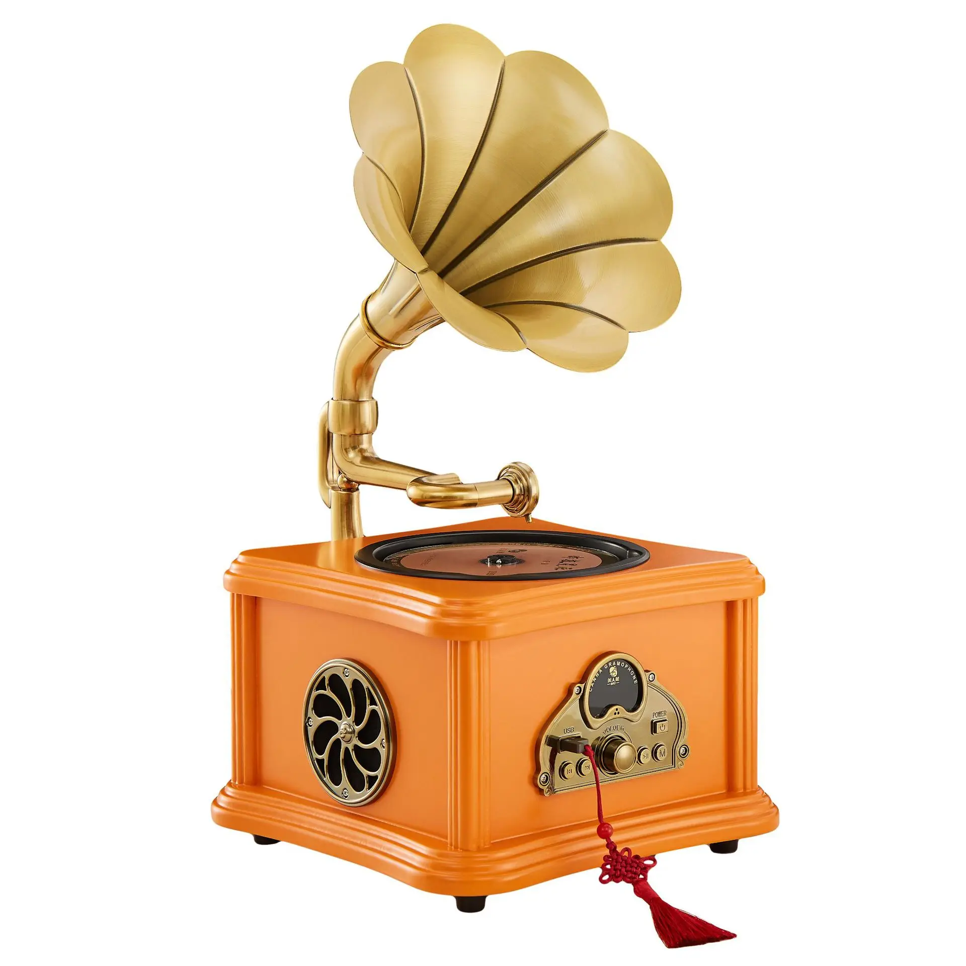 New Mini CD Gramophone Living Room European Home Ornament Outdoor Portable Aromatherapy Nostalgic Bluetooth