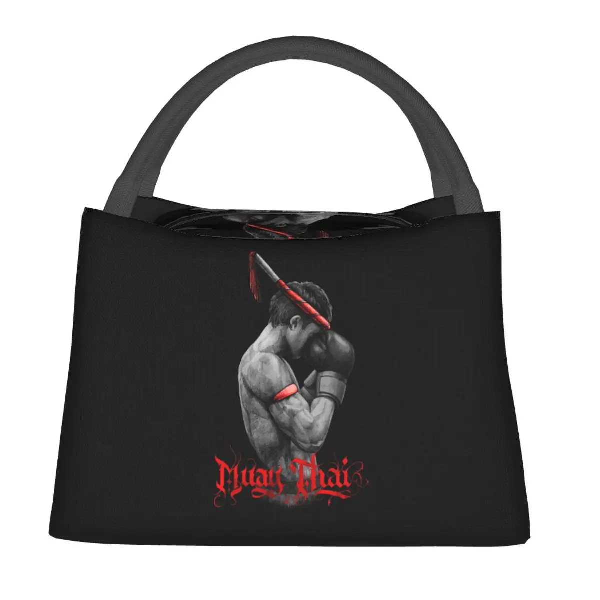 Muay Thai Boxing Fighter Insulated Lunch Bag for Women Kids Leakproof Food Boxes Thermal Lunch Box Tote