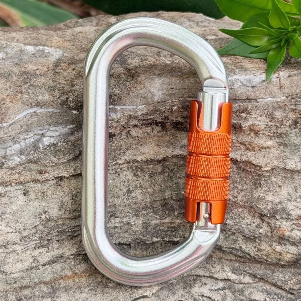 New 25KN Auto Buckle Camping Tent Hook Professional 6 Colors Outdoor Climbing Carabiner 7075 Aluminum Alloy Safety Lock