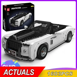 NEW 1603PCS Technical Wraith Oldtime Car Building Block Technical Assembly Super Sport Car Brick Toys Kids Christmas Gift Boys