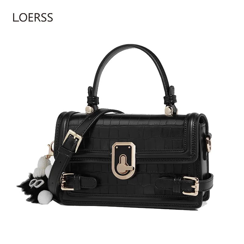 

LOERSS Fashion Women's Satchels PU Leather Shoulderbags Large Capacity Crossbodybag 2023 New Designer Bags Shopping Commute Bags