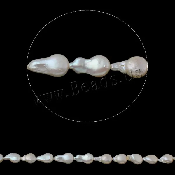 Cultured Freshwater Nucleated Pearl Bead Freshwater Keshi Pearls Wholesale Natural White 9-10mm 15.3 Inch Jewelry DIY Accessorie