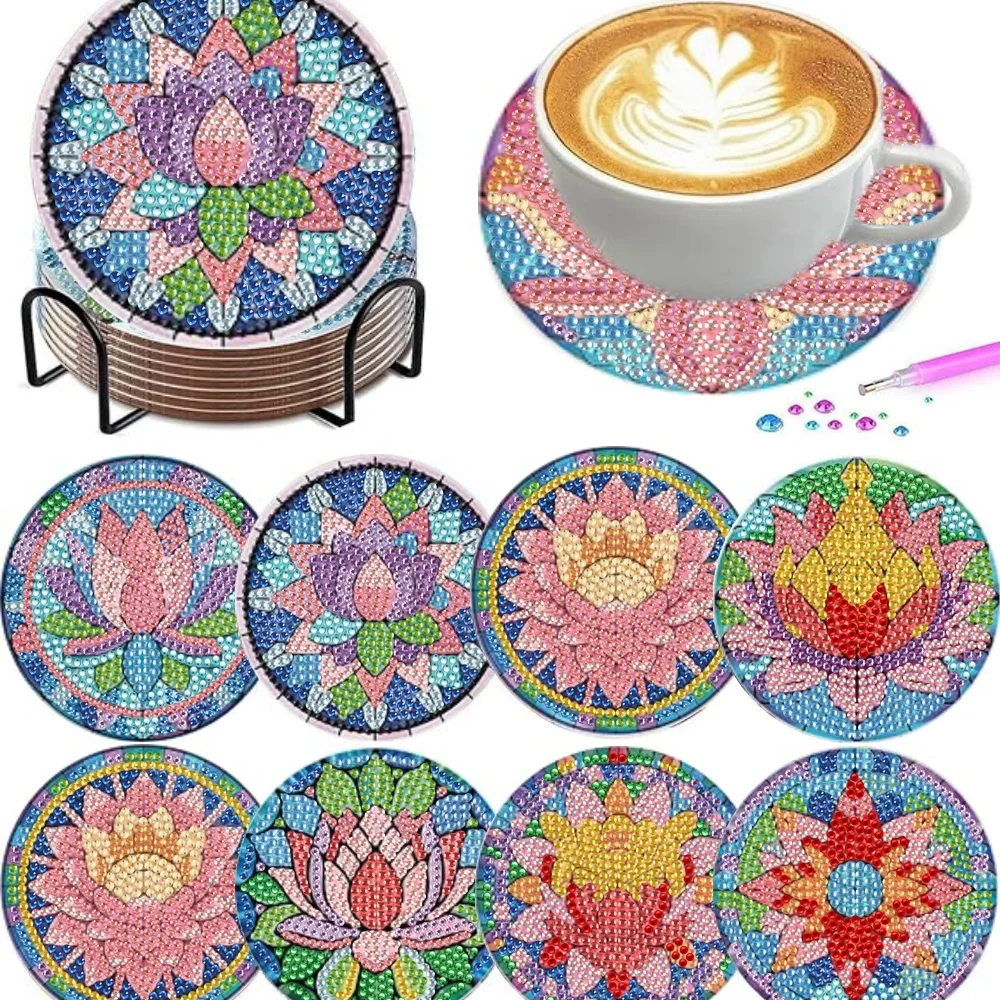 Resin Craft Kit - 8 sztuk/zestaw podkładek do napojów z