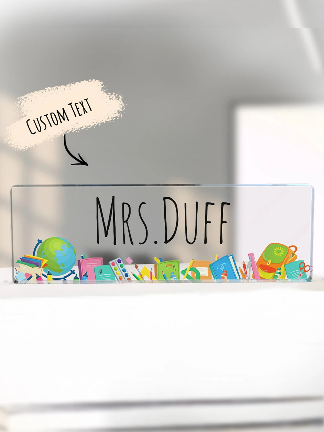 Custom Acrylic Name Logo Plaque Desk Personalized Office Decor Job Title Sign Company Logo Gift for Work Coworker Mother