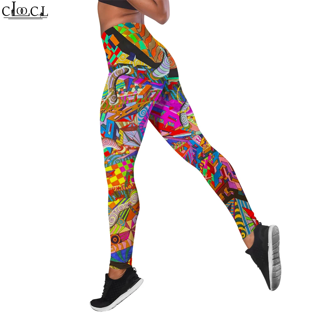 

CLOOCL Fashion Legging Colorful Art 3D Printed Casual Trousers Stretch Gym Pants Push Up Leggings Women Leggings High Waisted