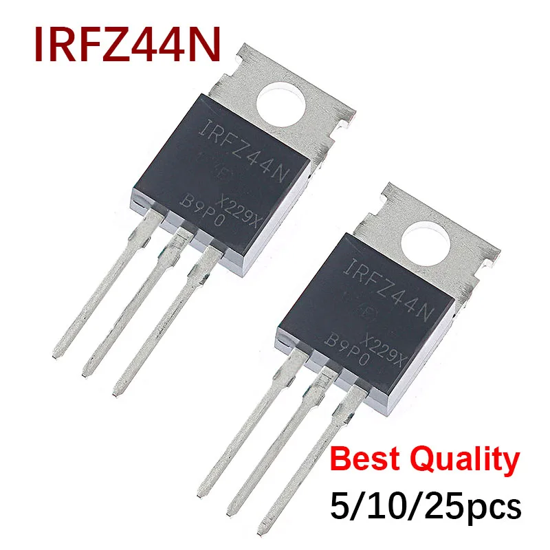 5/10/25pcs IRFZ44N TO-220 Power MOSFET Original TO220 IRFZ44NPBF Irfz44n Mosfet Transistor Kit 3-Pin