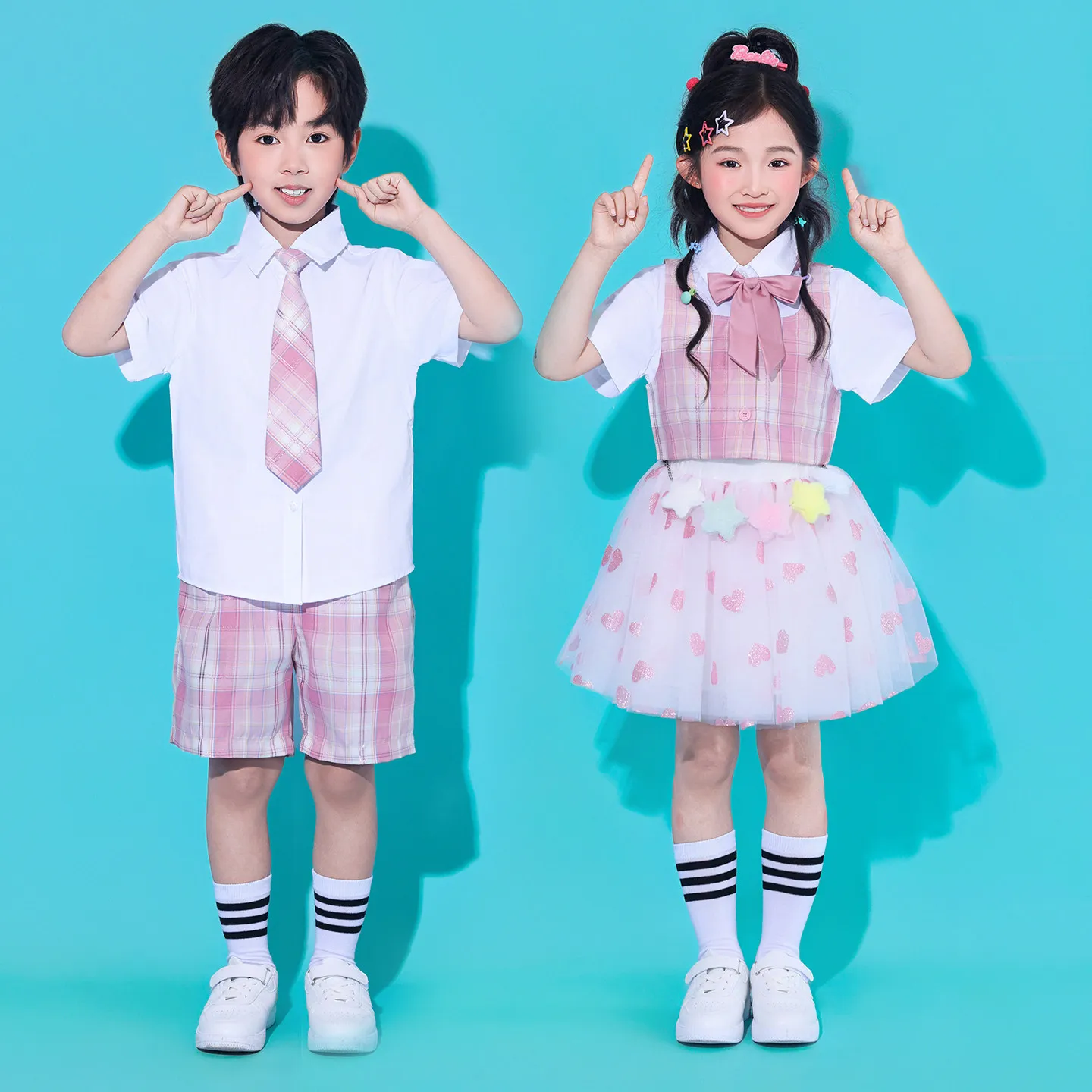 Opening Ceremony Kindergarten Graduation Clothing Children's Cheerleading Uniform Class Uniform Chorus Performance