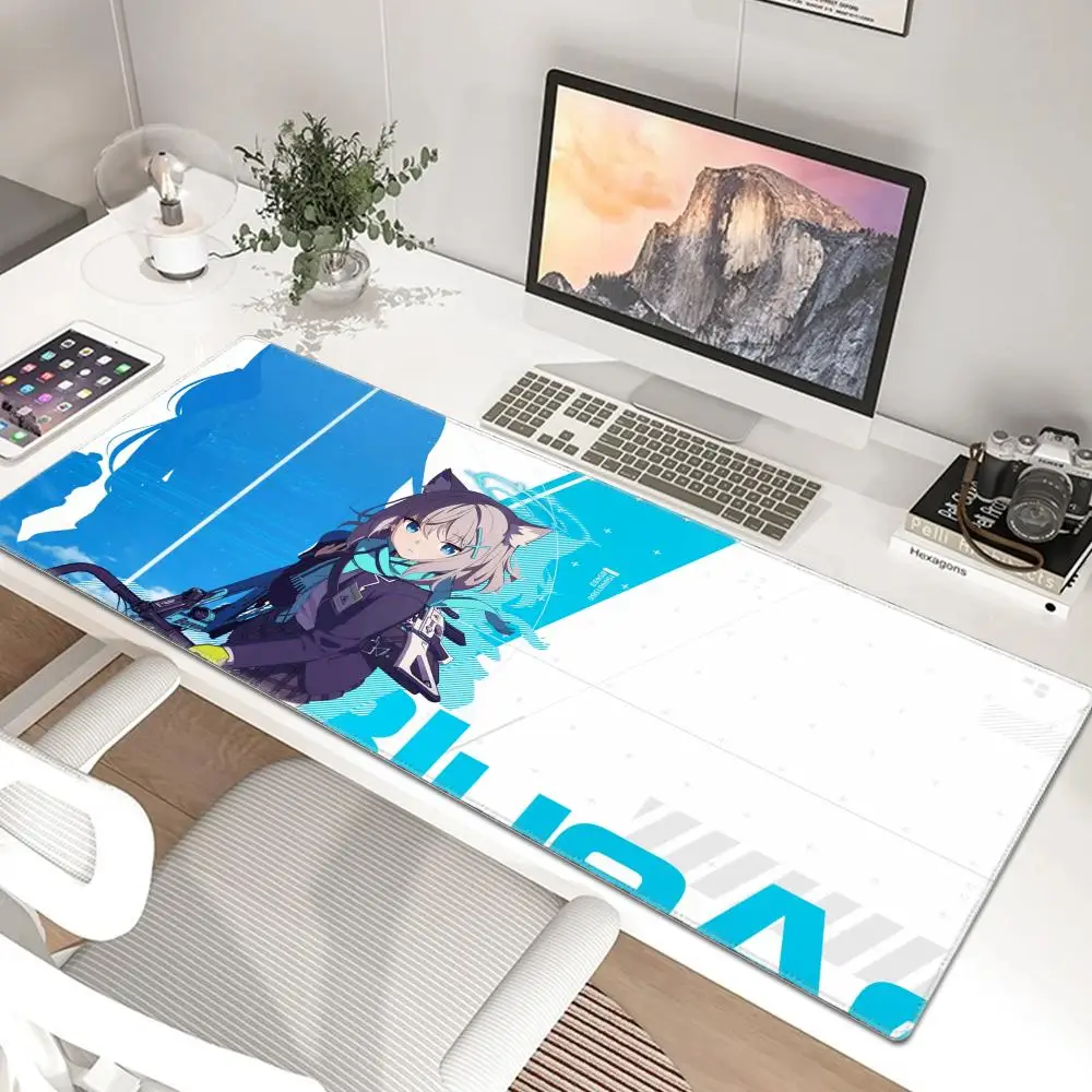 Game B-Blue Archive Shiroko Mouse Pad Non-slip Rubber Gamer Balance Computer Mat Decoracion Deskmat Laptop Office Large