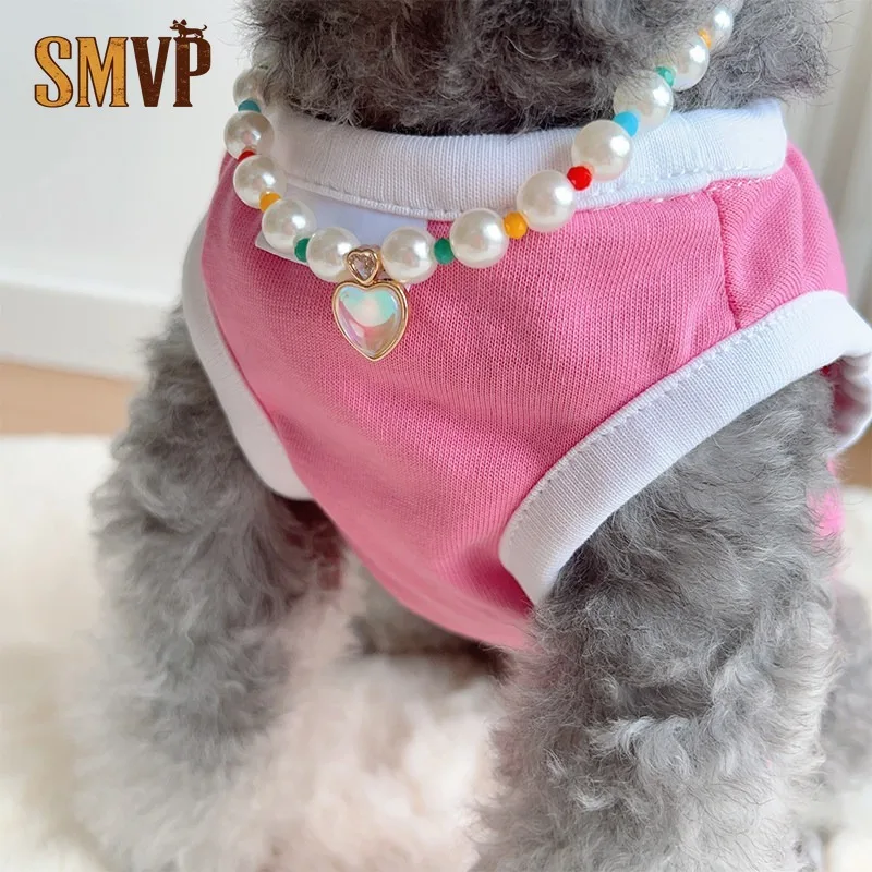 

Summer Colorful Beaded and Pearl Necklace Fresh and Cute Pet Cat and Dog Decoration Necklace Is A Must-have for Taking Pictures