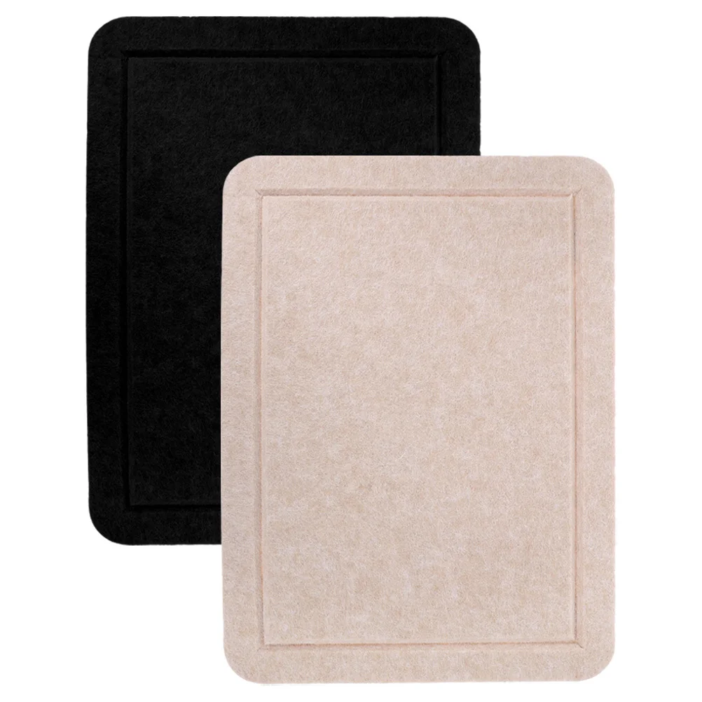 

2Pcs Felt Bulletin Memo Boards Self Adhesive Wall Pin Board Home Office Organizer Office Board for Wall Organizer