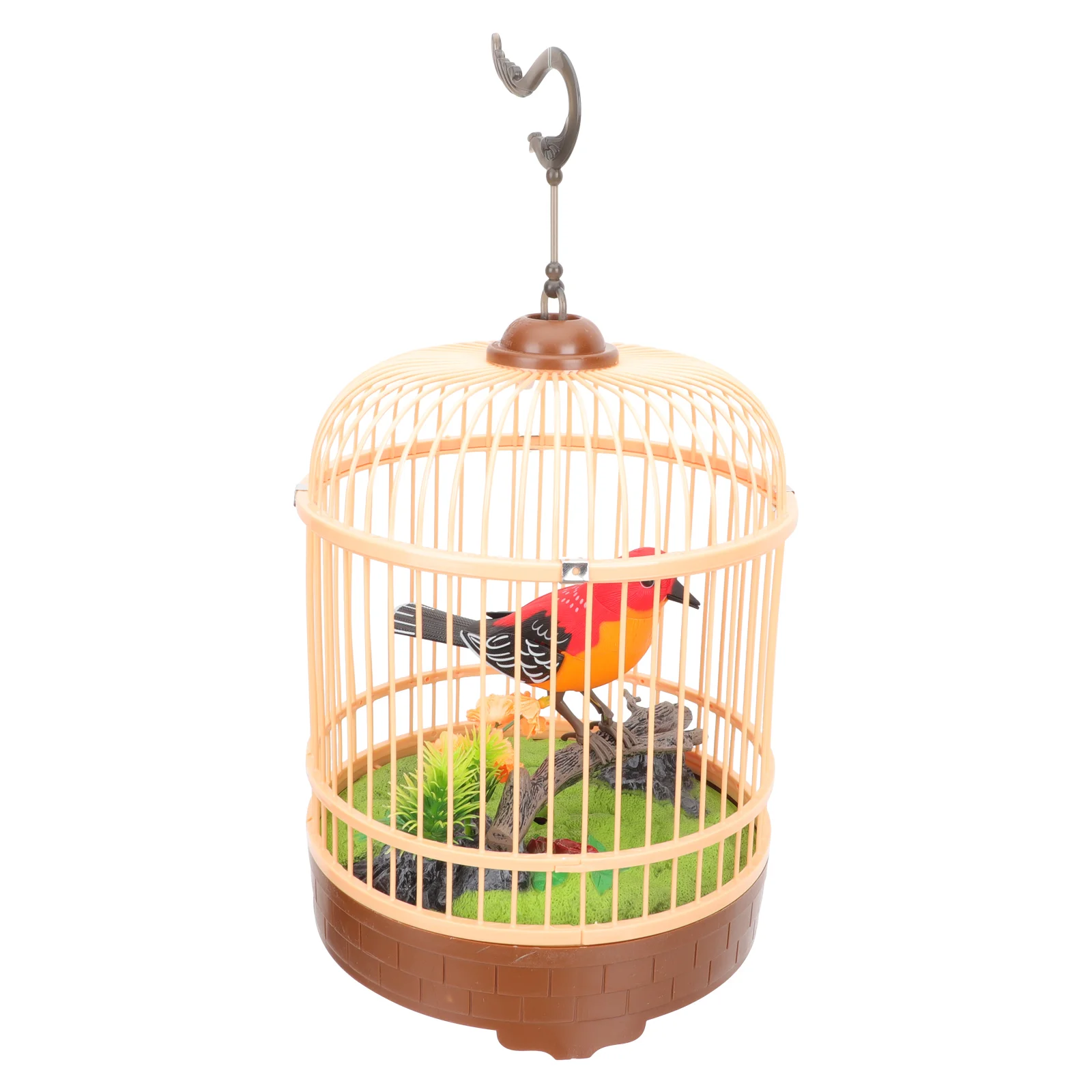 Toy For Kids Fake Bird Cage Unique Singing Simulation Plastic Acoustic Interactive Small Toys