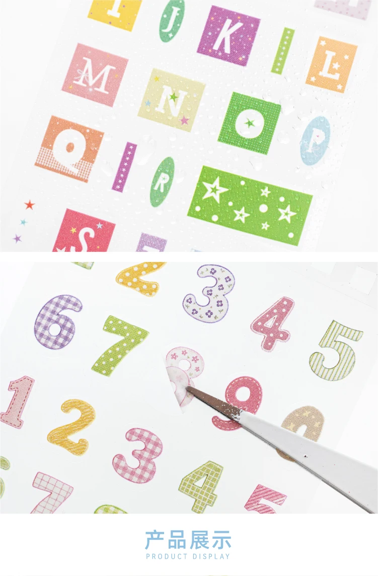 Journal GO 30 Stück Matte PET-Alphabet- & Zahlen-Aufkleber Pastellfarbene Buchstabenaufkleber für Scrapbooking, Karten, Journaling & DIY-Bastelarbeiten – Detail 6