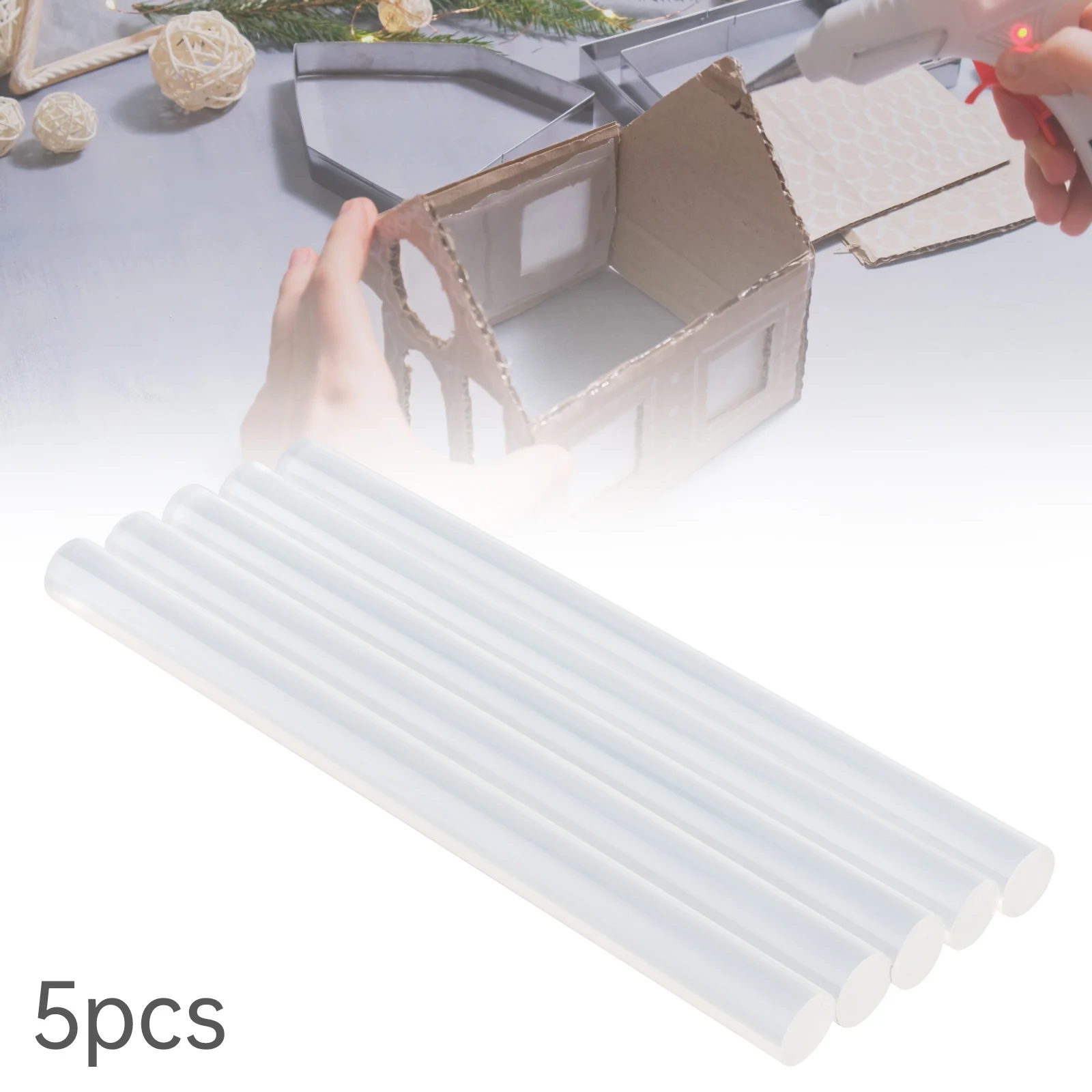 5 pcs White Clear 11 mm x 150 mm / 11 mm x 250 mm /11 mm x 270 mm Hot Glue Sticks for DIY Craft / Decoration / Repairing Tools