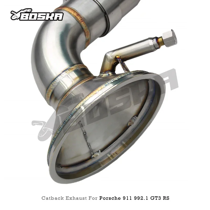 OEM Valve Rear Tube with Stainless Steel Muffler, Compatible with Porsche 911 992/992.1/992 GT3 RS 4.0L 2017-2023