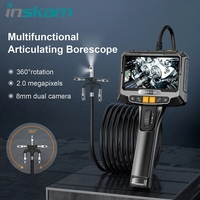 INSKAM 360° Two-ways Steering Industrial Endoscope Camera 8mm 6.5mm Single&Dual Lens Inspection Borescope 5\