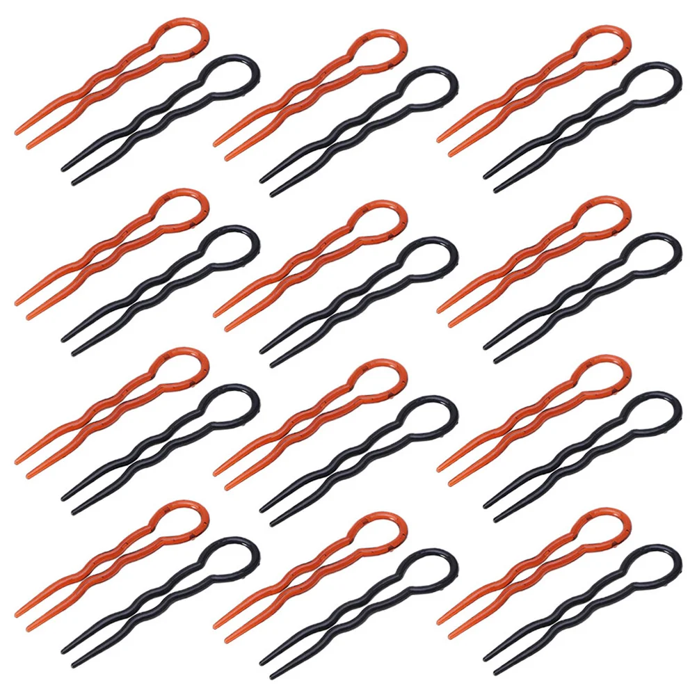 

24 Pcs U-shaped Hairpin Women Decoration Fork Clips Stick Buns Girl Accessories Girls