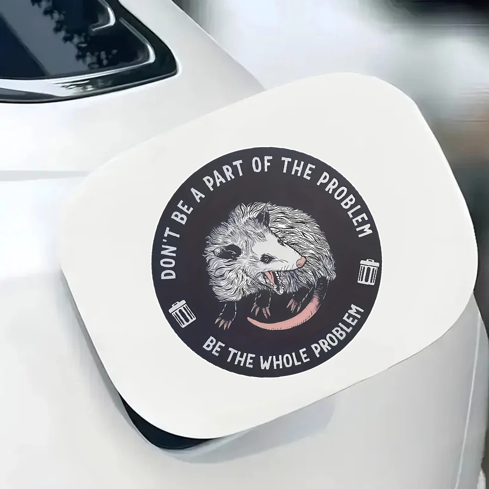 2-Pack 12x12cm, Funny Possum Waterproof Vinyl Car Decal, Exterior Decorative Accessories, Used for Car, Motorcycle, Laptop, Van