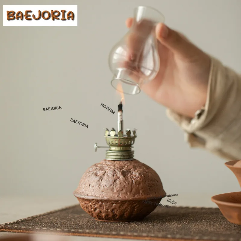 Coarse Pottery Old Rock Clay Candle Holder Antique Scented Aromatic Candles Candle Lights Teaware Home Decorations Decoration