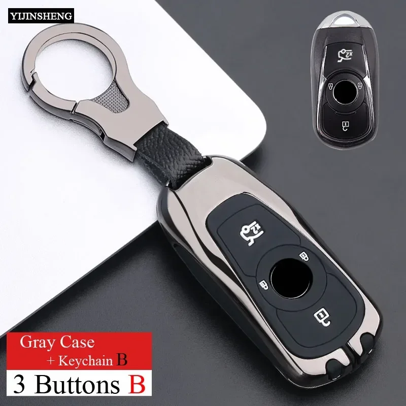 2 3 4 5 6 Button Zinc Alloy+Silicone Full Cover Car Key Case for Buick Enclave Lacrosse Verano Encore Regal Envision Cascada GL8