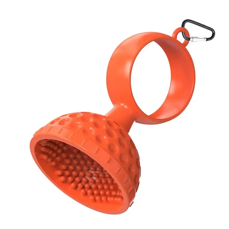 Golf Ball Cleaner Brush 2 In 1 Silicone Golf Scrub Brush With Carabiner Golf Storage Brush Portable Golf Ball Cleaning Tool Golf