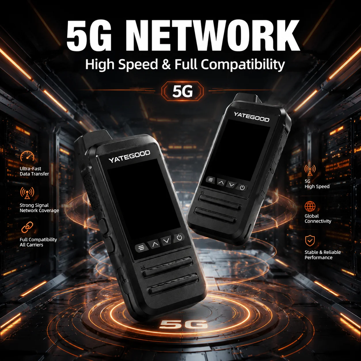 YATEGOOD G33  Waterproof POC Walkie Talkie No Distance Limit Intercom Long Standby Portable More Than 5000KM 4G 5G