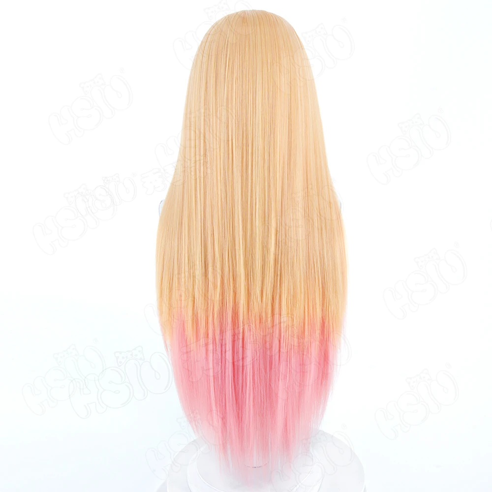 Anime My Dress-Up Darling Kitagawa Marin Peruka Cosplay 80CM Pomarańczowy gradient pomelo różowy długie włosy + Czepek pod perukę Impreza Halloween Peruka