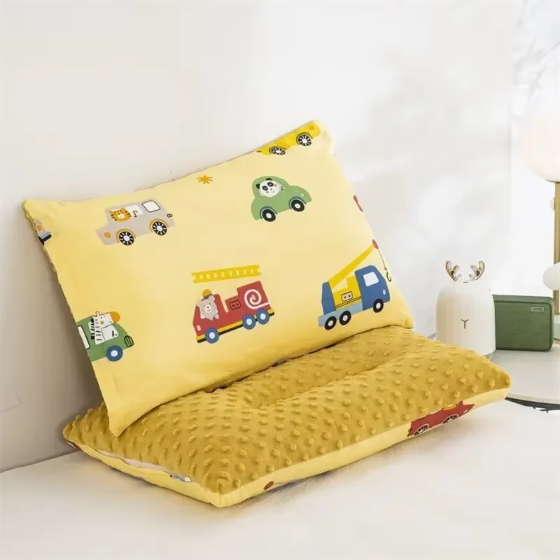 Four Season Double-sided Children's Pillow Kindergarten Student Bean Velvet Pillow Cartoon Style Baby Children's Cotton Pillow