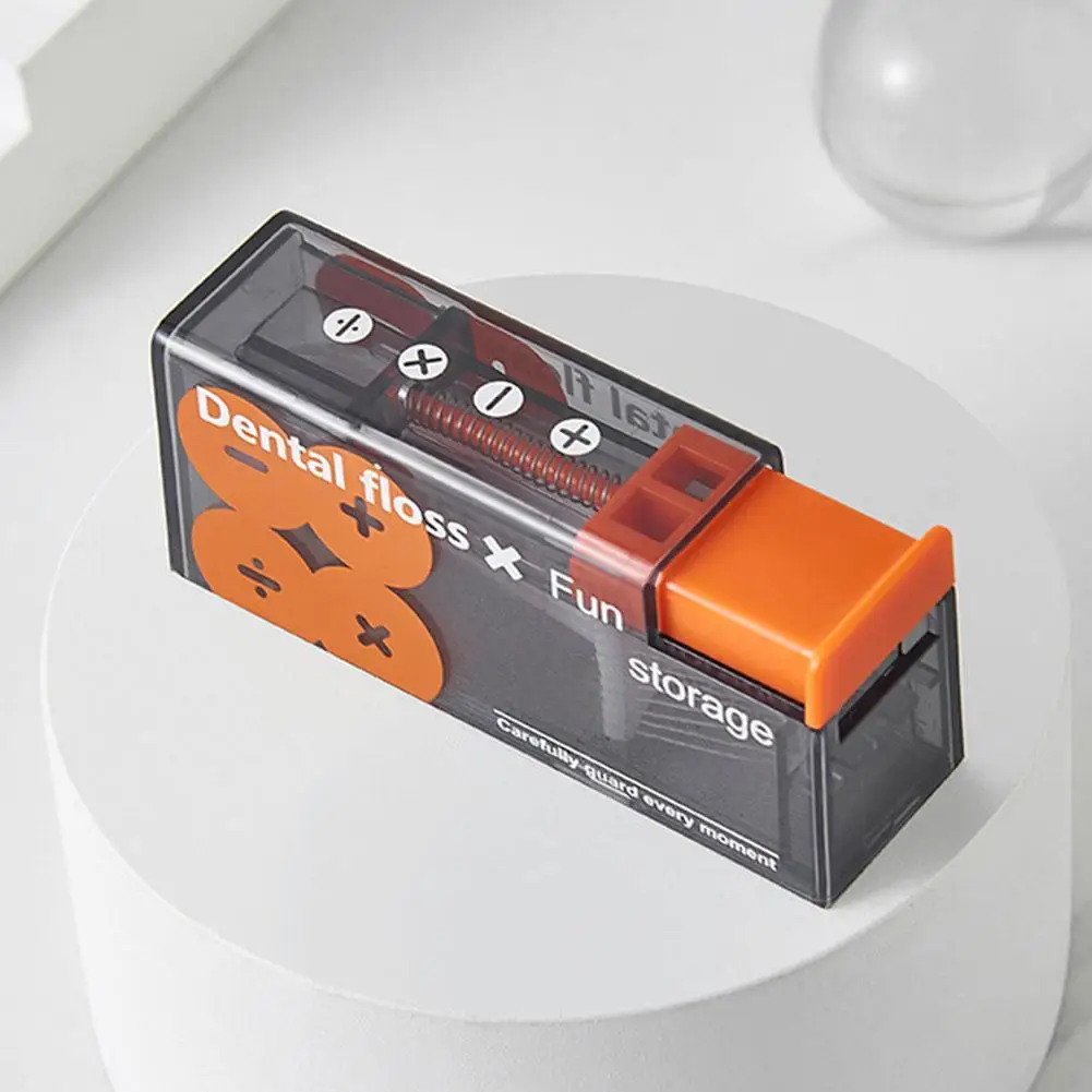 Tragbare Zahnseide Box Mini Zahnseide Spender Box Automatische Pop-up Zahnstocher Box Einweg Tragbare Mundpflege Zahnseide Organizer