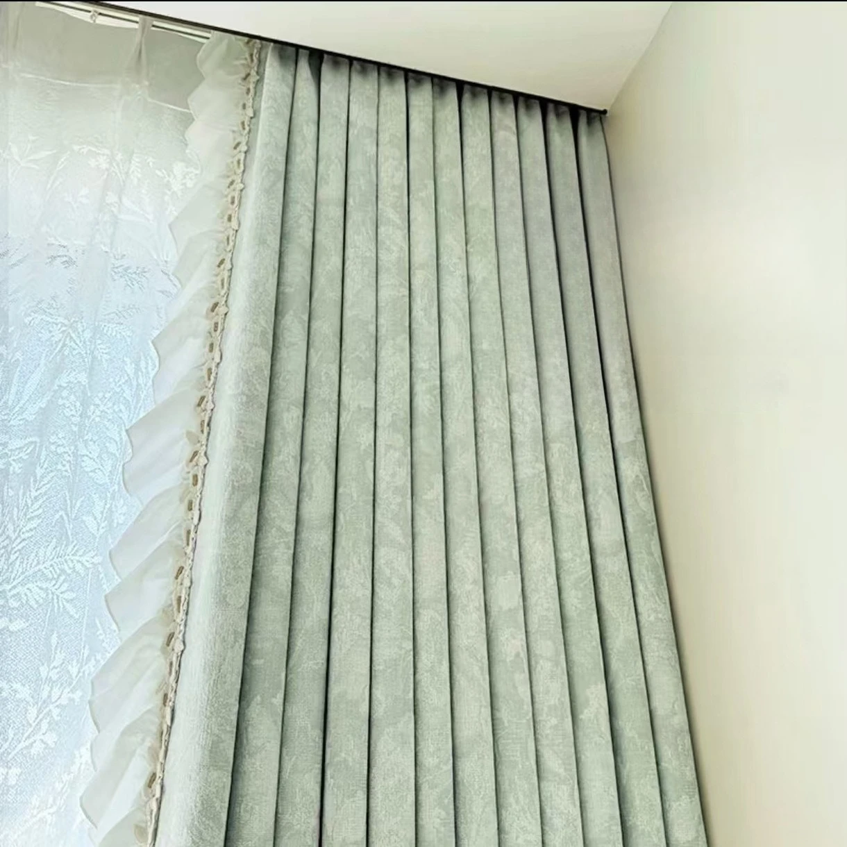 Champs Garden French pastoral style chenille living room balcony bay window bedroom blackout curtain 2025 new style