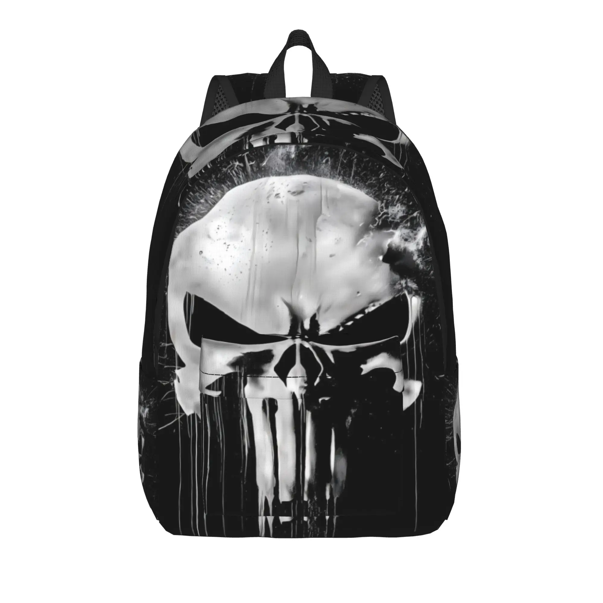 Back to school season The Punisher Schoolbag Marvel Office Staff  Adjustable Strap Backpack
