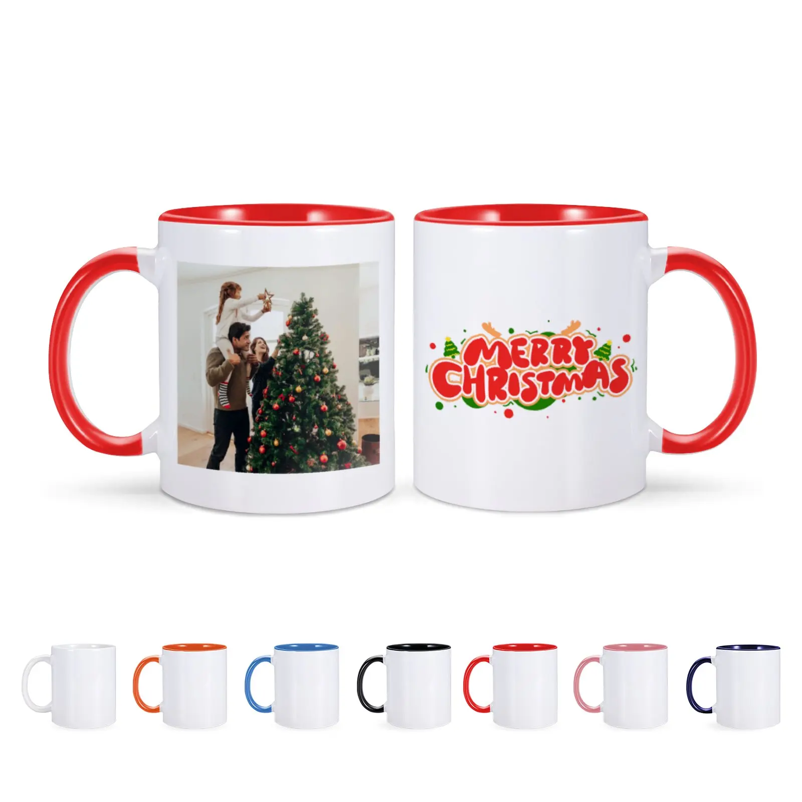 Custom Christmas Gifts Mugs Cup with Picture Ceramic Coffee Tea Cup for Dad Family Juice Beer Mug Milk Cups Breakfast Mug