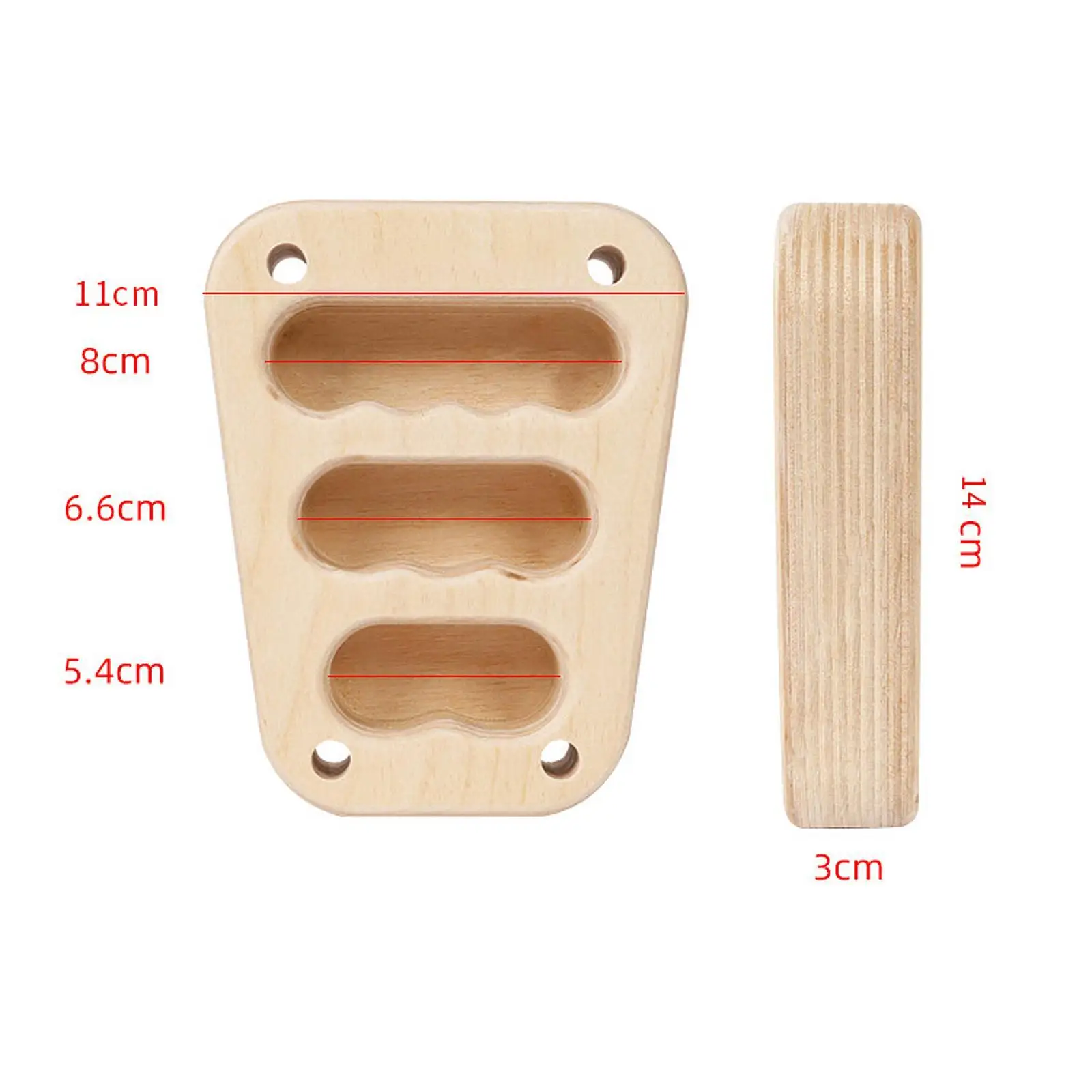 

2Pcs Wood Hangboard Rock Climbing Holds Hand, Wrist, and Forearm Strengthener Fingerboard for Doorway Athletes Home Beginners